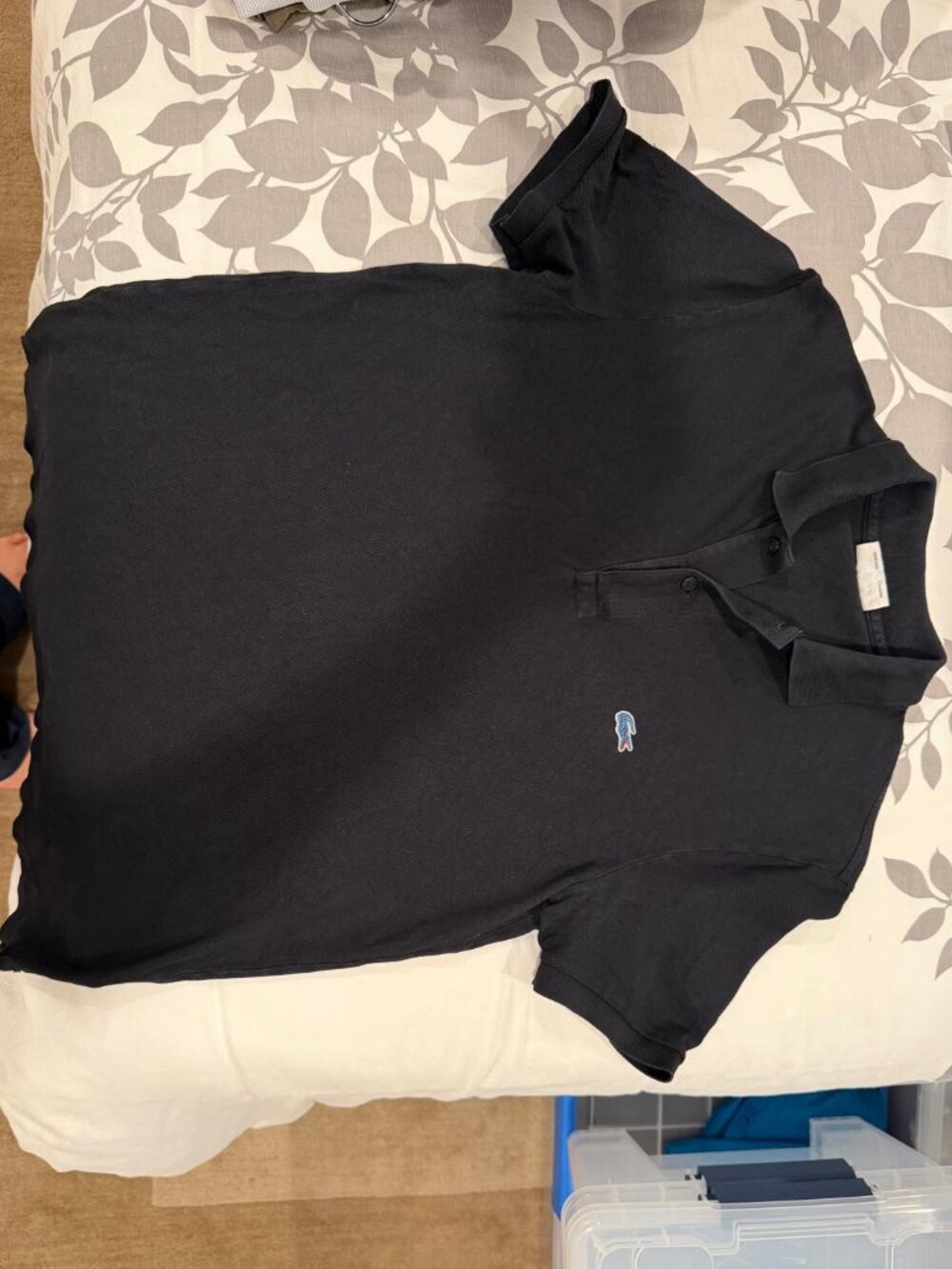 Lacoste for jcrew black polo pique